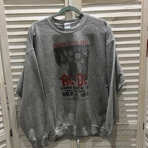 AC/DC Gray Highway to Hell Graphic Sweatshirt